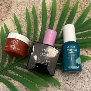 Skincare Trio Set with Origins, Dew of the Gods, and KraveBeauty